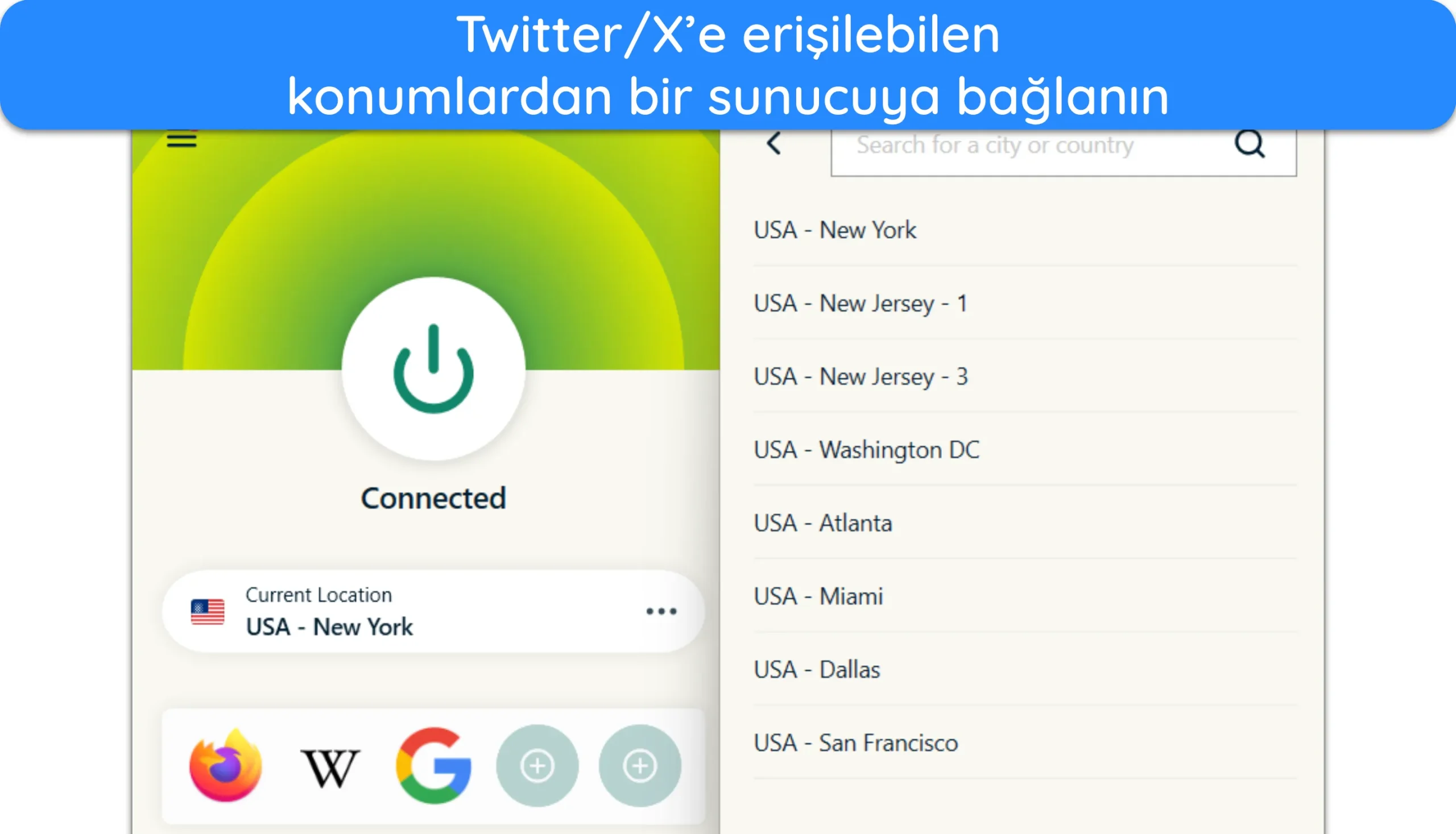 Twitter/X'in &ccedil;alıştığı bir sunucuya nasıl bağlanılacağını g&ouml;steren ekran g&ouml;r&uuml;nt&uuml;s&uuml;.
